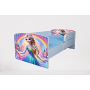 Patut Pentru Fete 2-8 Ani Frozen Rainbow, Cu Protectie Si Saltea SafeNest 140x70 Cm Inclusa Ptv4964