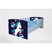 Pat fete 2-12 ani Little Poney, Cu Protectie si saltea inclusa de 160x80 Cm Ptv4735