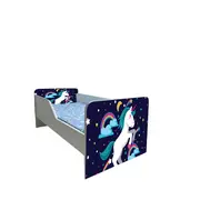 Pat fete Little Poney Model Sleepy 2-8 ani Cu Saltea SafeNest 140x70 Cm  Ptv6031