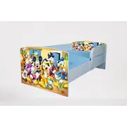 Pat pentru copii Mickey Si Prietenii 2, Cu Protectie cu saltea de 180x80 Cm Ptv4753