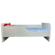 Pat Pentru Fete Si Baieti Cu Imprimeu Inspirat Din Personajele Mickey Si Minnie, Varianta Sleepy Cu Saltea SafeNest De 160x80 Cm Ptv6059