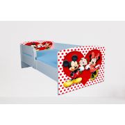Patut Pentru Fetite 2-6 Ani Mickey Si Minnie 2, Cu Protectie Si Saltea SafeNest de 130x60 Cm Ptv4973