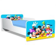 Pat Copii Mickey Si Prietenii Model Creativ 2-16 ani Cu Saltea Inclusa 180x80 Cm  Ptv5271