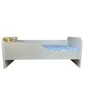 Pat Copii Mickey Si Prietenii Model Sleepy 2-8 ani Cu Saltea SafeNest 140x70 Cm  Ptv6079