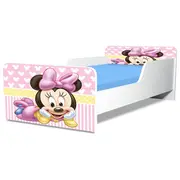 Pat Pentru Fete Cu Personajul Minnie 2, Model Creativ Cu Saltea SafeNest De 180x80 Cm Ptv5302