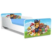 Pat Copii Paw Patrol Model Creativ 2-8 ani Cu Saltea SafeNest 140x70 Cm  Ptv5329