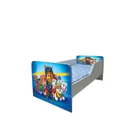 Pat Copii Paw Patrol Blue Model Sleepy 2-8 ani Cu Saltea SafeNest 140x70 Cm  Ptv5654