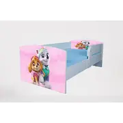 Pat Pentru Fete Paw Patrol Pink, Cu Protectie Si Saltea SafeNest de 180x80 Cm Ptv4723