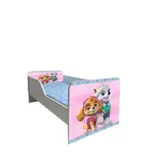 Pat Copii Paw Patrol Pink Model Sleepy 2-8 ani Cu Saltea SafeNest 140x70 Cm Ptv6152