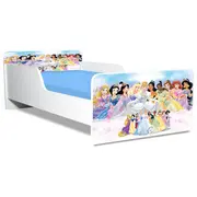 Pat Copii Princess Model Creativ 2-8 ani Cu Saltea SafeNest 140x70 Cm Ptv5377