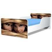 Pat Copii Rapunzel Model Creativ 2-6 ani Cu Saltea SafeNest 130x60 Cm  Ptv5386