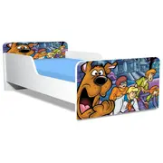 Pat Copii Scooby Doo 2-6 ani Model Creativ Cu Saltea SafeNest 130x60 Cm  Ptv5402