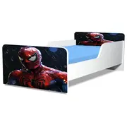 Pat Copii Spiderman 4 Model Creativ 2-8 ani Cu Saltea SafeNest 140x70 Cm  Ptv5520