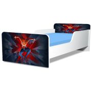 Pat Copii Spiderman 5 Model Creativ 2-6 ani Cu Saltea SafeNest 130x60 Cm Ptv5529