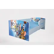 Patut pentru baieti 2-8 ani Tom & Jerry 2, Cu Protectie si saltea de 140x70 Cm inclusa Ptv4862