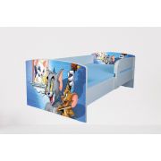 Pat pentru copii 2-12 ani Tom & Jerry 2, Cu Protectie si saltea inclusa de 160x80 Cm Ptv4865