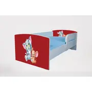 Pat pentru copii 2-8 ani Tom&jerry, Cu Protectie si saltea inclusa de 140x70 Cm Ptv4892