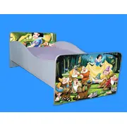 Patut fete 2-8 ani Alba Ca Zapada, model cu saltea de 140x70 Cm inclusa Ptv4118