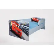 Patut pentru baieti 2-6 ani Cars, Cu Protectie si saltea de 130x60 Cm Ptv1672