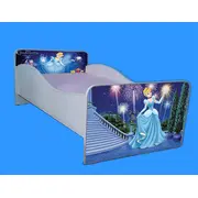 Pat pentru copii 2-12 ani Cenusareasa, cu saltea inclusa de 160x80 Cm Ptv4176