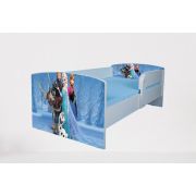 Patut Pentru Fete 2-8 Ani Frozen, Cu Protectie Si Saltea 140x70 Cm Inclusa Ptv3902