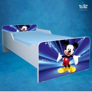 Pat pentru baieti 2-8 ani Mickey, cu saltea inclusa de 140x70 Cm Ptv3669