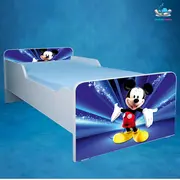 Pat pentru baieti 2-8 ani Mickey, cu saltea inclusa de 140x70 Cm Ptv3669