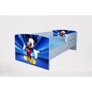 Patut pentru baieti 2-6 ani Mickey, Cu Protectie si saltea de 130x60 Cm Ptv1871