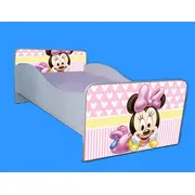 Pat pentru fetite 2-8 ani Minnie 2, cu saltea de 140x70 Cm inclusa Ptv4218