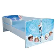 Pat pentru copii 2-16 ani Olaf 1, Cu Protectie si saltea de 180x80 Cm inclusa Ptv3897