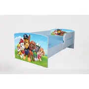 Patut Pentru Copii 2-6 Ani Paw Patrol, Cu Protectie Si Saltea SafeNest de 130x60 Cm Inclusa Ptv1663