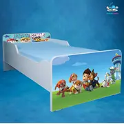Pat Pentru Baieti 2-16 Ani Paw Patrol 2, Cu Saltea SafeNest De 180x80 Cm Ptv3585