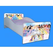 Patut fetite 2-6 ani Printesele Disney, model cu saltea de 130x60 Cm Ptv2179
