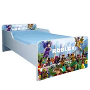Pat pentru baieti 2-16 ani ani Roblox, model cu saltea de 180x80 Cm Ptv3512