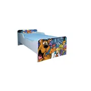 Pat pentru copii 2-12 ani Scooby Doo, cu saltea de 160x80 Cm inclusa Ptv3594