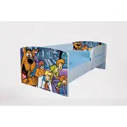 Patut cu Scooby Doo pentru fetite, Cu Protectie si saltea inclusa de 130x60 Cm Ptv1654