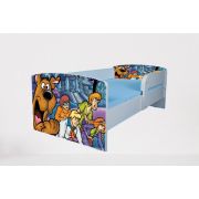 Pat copii 2-12 ani Scooby Doo, Cu Protectie si saltea inclusa de 160x80 Cm Ptv3824