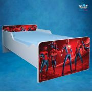 Pat pentru copii 2-12 ani Spiderman 4, model cu saltea de 160x80 Cm inclusa Ptv3500