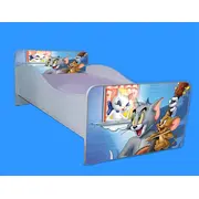 Patut copii 2-6 ani Tom & Jerry, model cu saltea 130x60 Cm Ptv2116