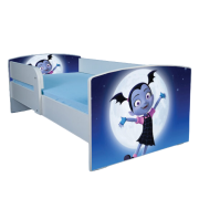 Pat pentru fete 2-16 ani Vampirita, Cu Protectie si saltea inclusa de 180x80 Cm Ptv3947