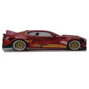 Pat Copii In Forma De Masina Iron Car 2-16 ani Cu Saltea Inclusa 180x80 Cm  CMG4407