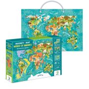 Puzzle magnetic - lumea animalelor (36 piese)