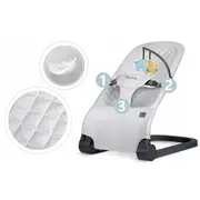 Balansoar pentru copii 2 in 1 cu jucarii, nukido 705201, gri deschis edeedi705201