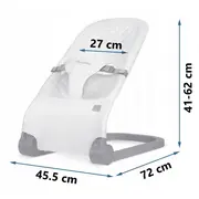 Balansoar pentru copii 2 in 1 cu jucarii, nukido 705201, gri deschis edeedi705201