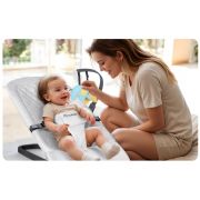 Balansoar pentru copii 2 in 1 cu jucarii, nukido 705201, gri deschis edeedi705201