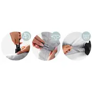 Balansoar pentru copii 2 in 1 cu jucarii, nukido 705201, gri deschis edeedi705201