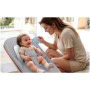 Balansoar pentru copii 2 in 1 cu jucarii, nukido 705300, gri edeedi705300