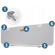 Bariera de protectie pentru pat 120 x 44 x 41 cm nukido 722500 -gri edeedi722500