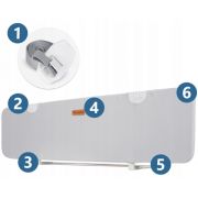 Bariera de protectie pentru pat 150 x 44 x 41 cm nukido 722600 -gri edeedi722600