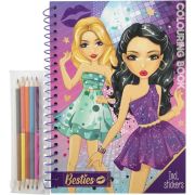 Carte de colorat Besties cu abtibilduri si creioane colorate Grafix GR140003 BBJGR140003_Initiala